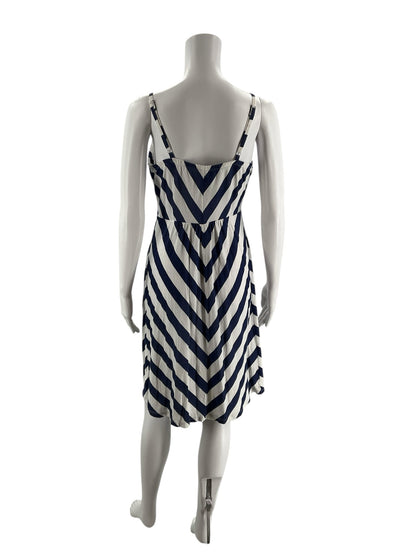 Old Navy White/Blue Stripe Pre-Owned Ladies Dress - Size Medium - Margaret’s Fine Consignment