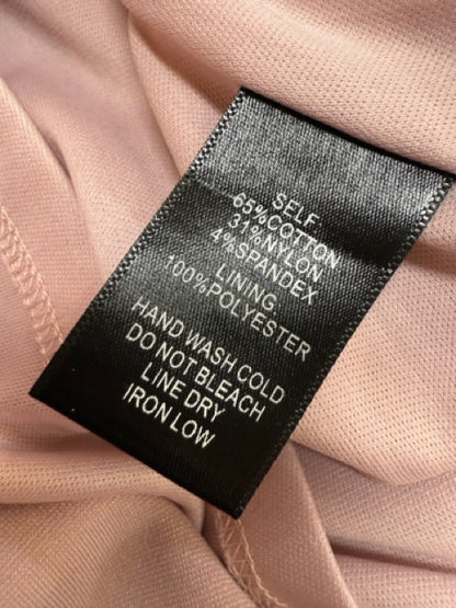Lulus Social Circle Mauve Pink Skater Dress with Mesh Detail Size Medium