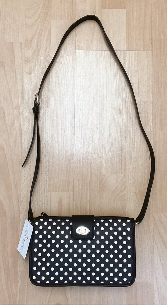 Talbots Black/White Polka Dot Crossbody Bag