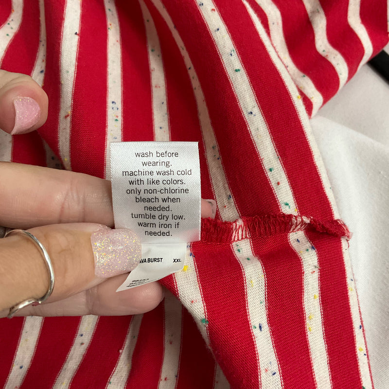 Sonoma Red & Tan Striped T-Shirt Dress – Size XXL, Excellent Condition - Margaret’s Fine Consignment