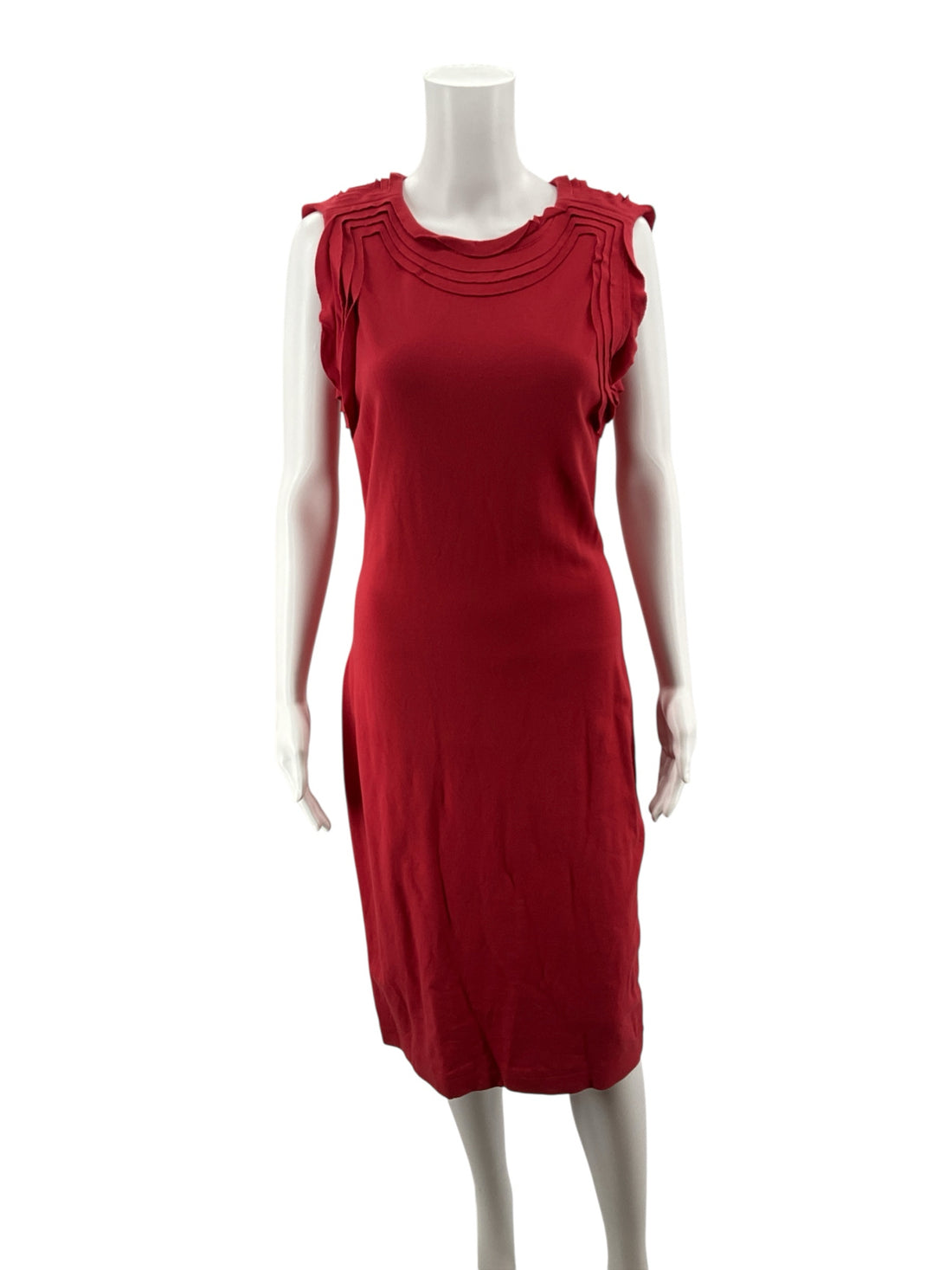 Diane Von Furstenberg Salmon Solid Pre-Owned Ladies Dress - Size Small