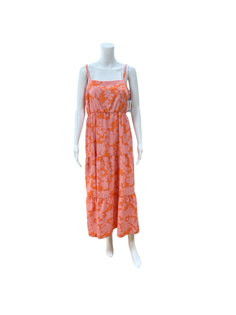 AL STANDARD by Sanctuary Floral Smocked Maxi Sundress Orange Pink Size Large - ONLINE ONLY