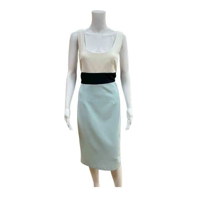 Donna Morgan Sleeveless Scoop Neck Stretch Crepe Bodycon Midi Dress : 12
