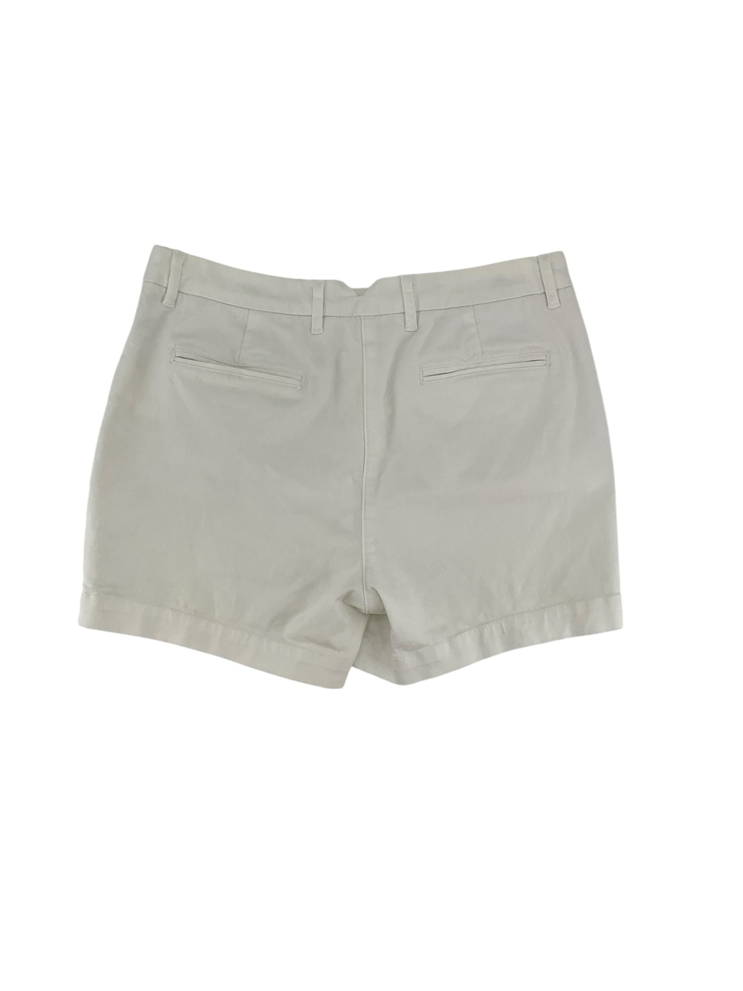 Boden Richmond White Cotton Stretch Chino Shorts Size 6 | 4" Inseam
