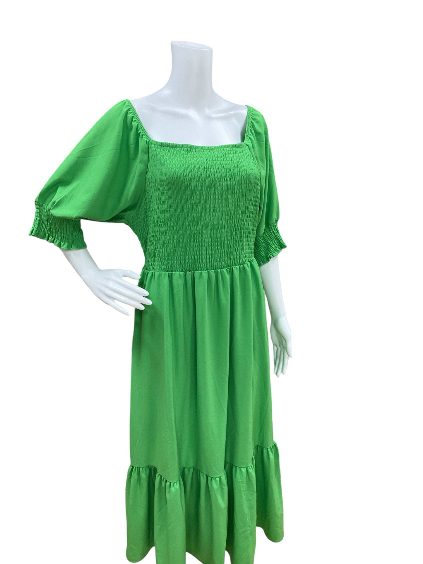 michelle mcdowell Size M Green Solid Dress