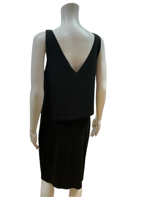 Ralph Lauren Black Solid Dress Size Medium - rear view