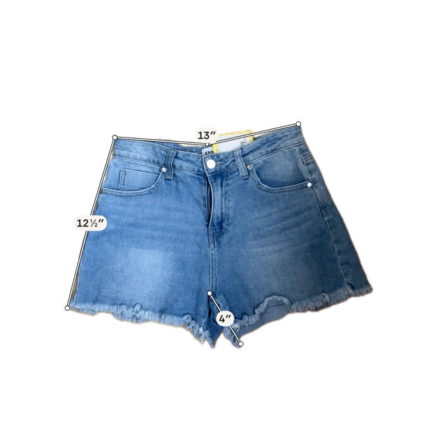 Abound High Rise Raw Hem Cut Off Denim Shorts Blue Size 28