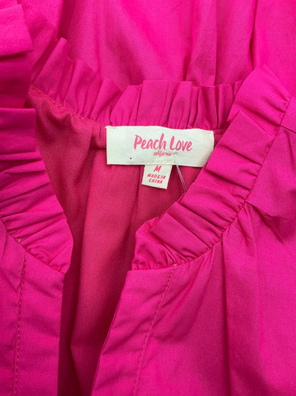 Peach Love Pink Sequins Pre-Owned Ladies Dress - Size Medium