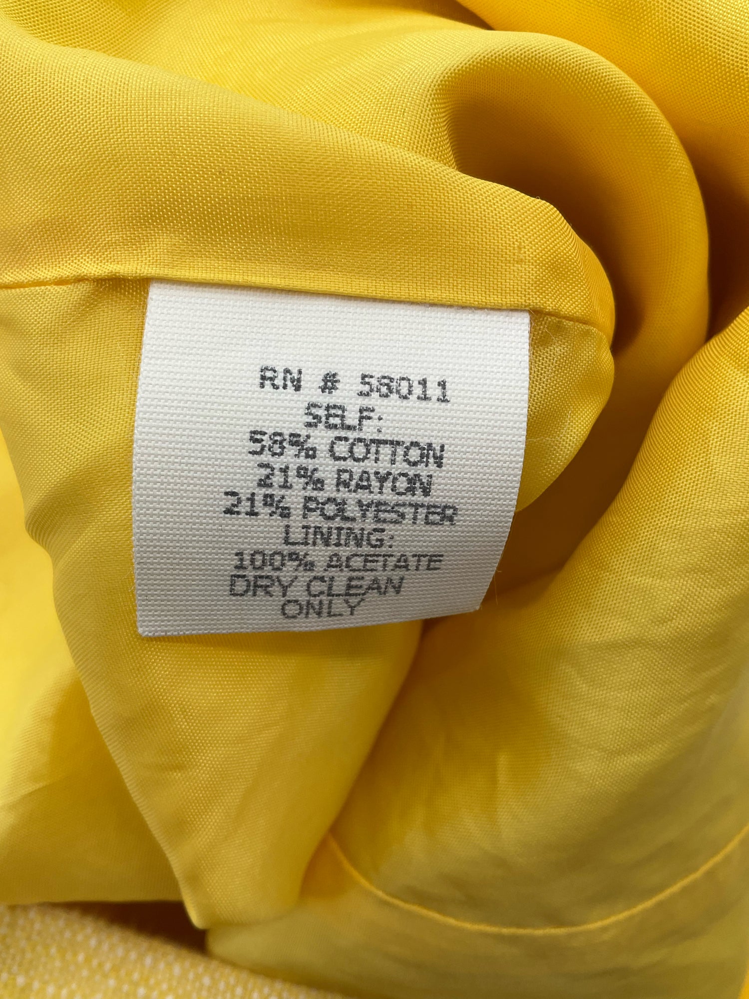 David Meister Yellow Textured Pre-Owned Ladies Dress - Size 4