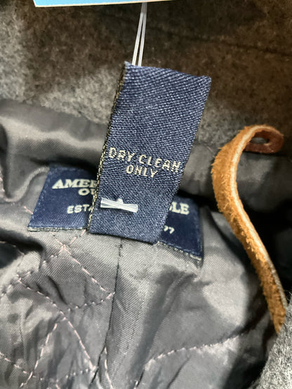 American Eagle Outfitters Gray Wool Blend Double Breasted Pea Coat | Size Small