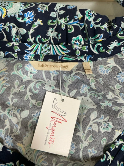 Soft Surroundings Casalina Floral Paisley Maxi Dress Bell Sleeve Boho Size Large - ONLINE ONLY