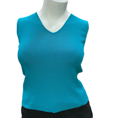 Chico's Teal Solid Pre-Owned Ladies Top - Size Large - Margaret’s Fine Consignment