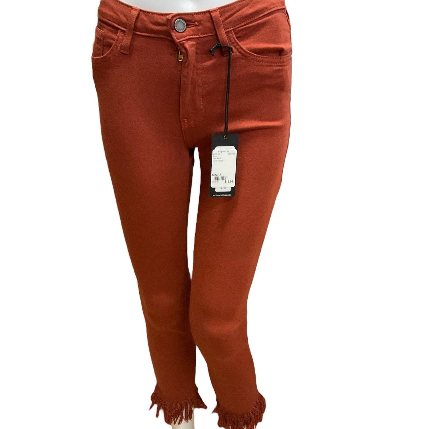 Just Black Burnt Orange Ladies Pre-Owned Jeans - Size 2 - Margaret’s Fine Consignment