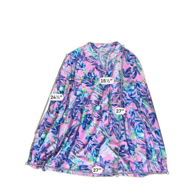 Lilly Pulitzer Arabelle Tunic Top Sink Or Swim Print Size Large