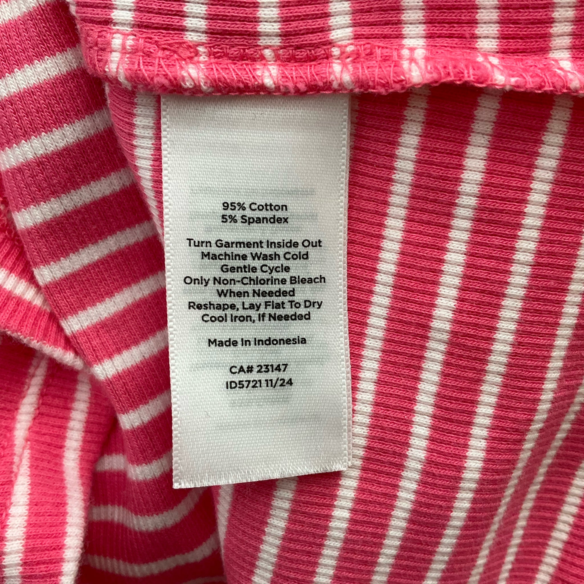 Talbots Pink/White Stripe Pre-Owned Ladies Top - Size Medium - Margaret’s Fine Consignment