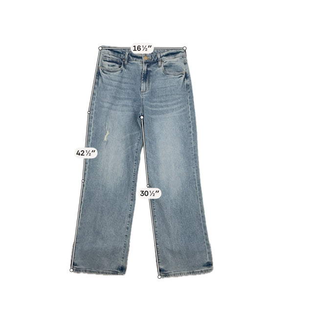 KUT from the Kloth Distressed Wide Leg Jeans Size 10 - ONLINE ONLY