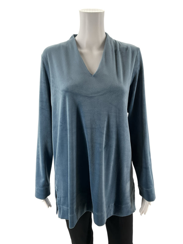 J Jill Blue Velvet Pre-Owned Ladies Top - Size Medium