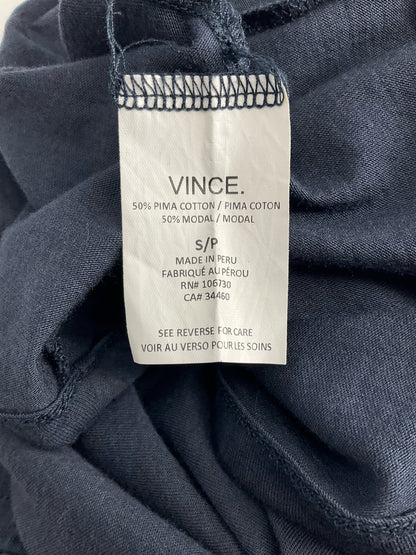 Vince - Navy Solid Pre-Owned Ladies Casual Top - Size Small