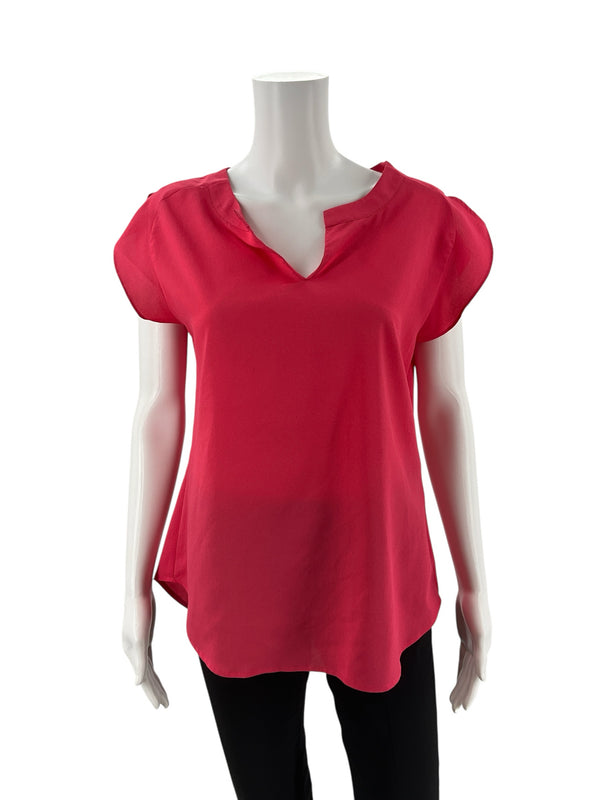 New York & Co Pink Solid Pre-Owned Ladies Top - Size Small