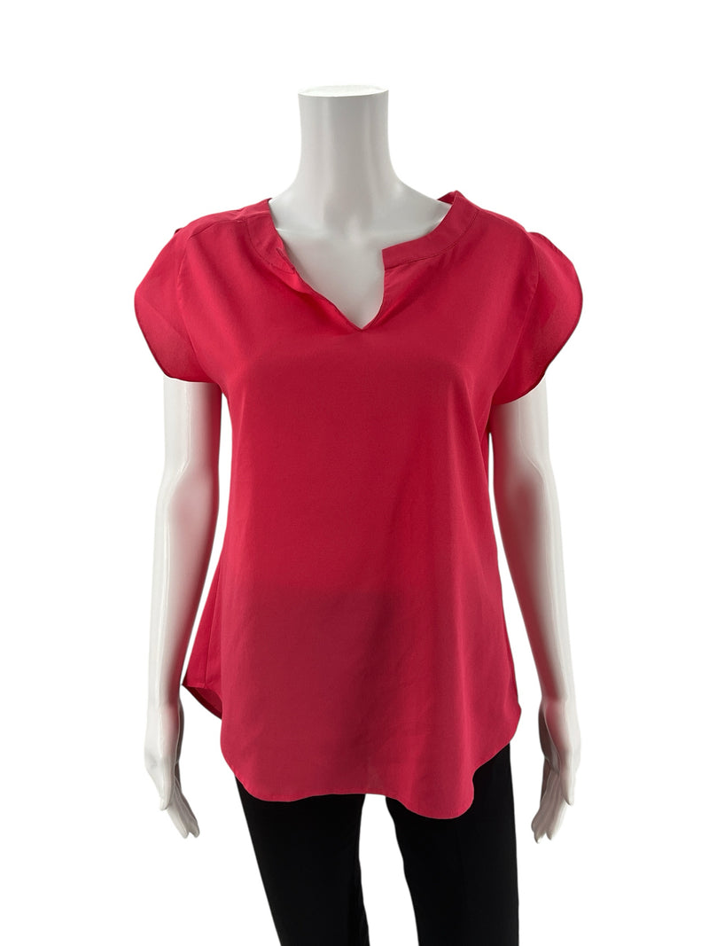 New York & Co Pink Solid Pre-Owned Ladies Top - Size Small