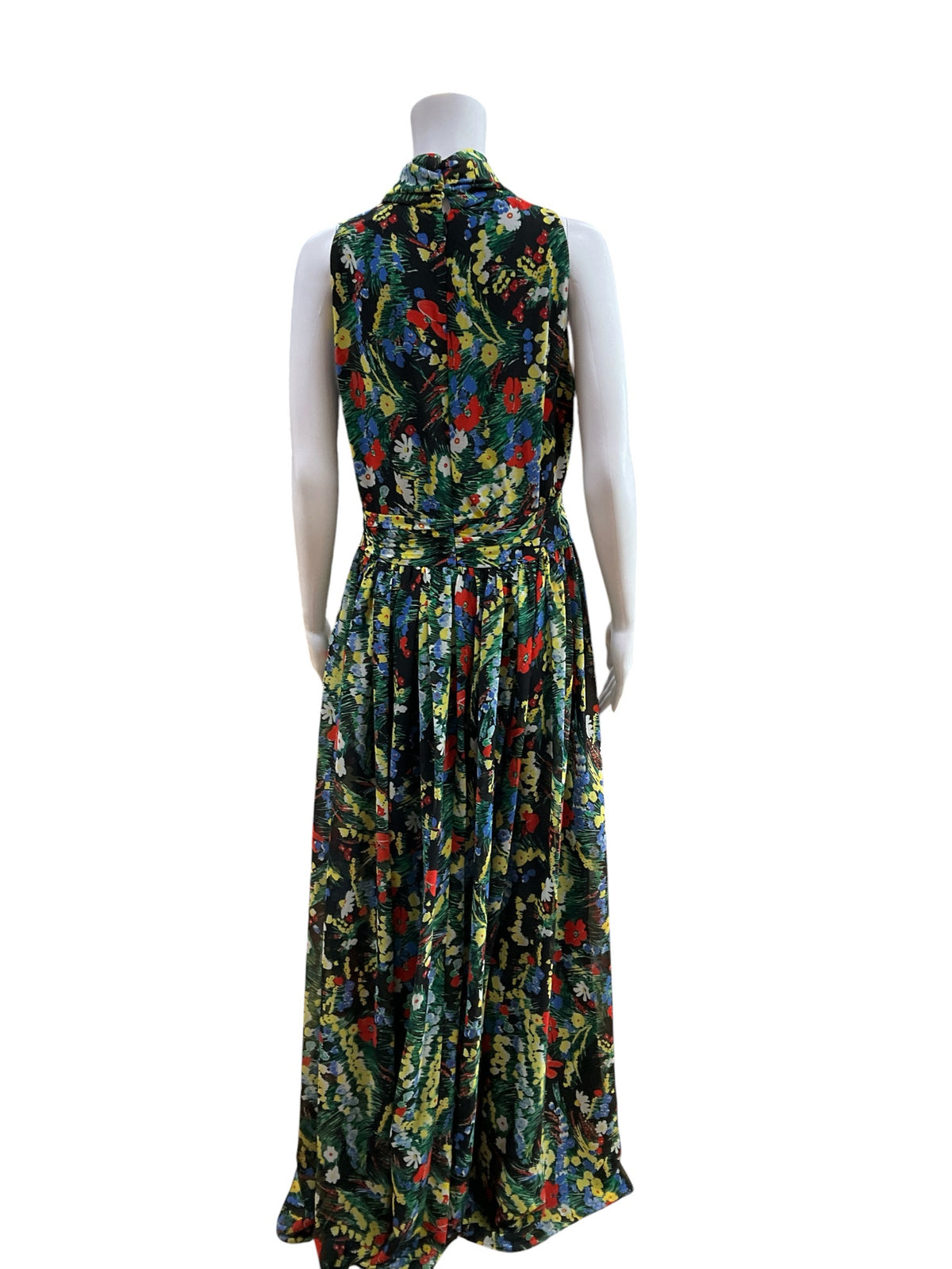 Lauren Ralph Lauren Floral Tie-Neck Sleeveless Maxi Dress Size 16 - ONLINE ONLY