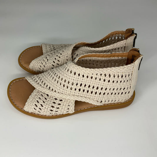 Born Shoe Tan Braided Sandals Size 8