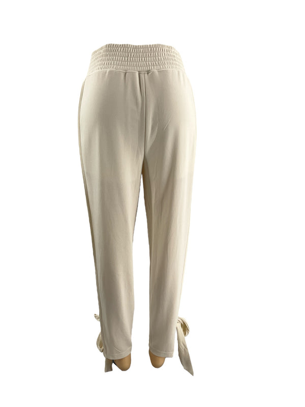 Fabletics Cream Tie-Hem Jogger Pants – Size Large, Excellent Condition - Margaret’s Fine Consignment
