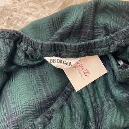 BB Dakota Green/Black Plaid Top - Size Small - Margaret’s Fine Consignment