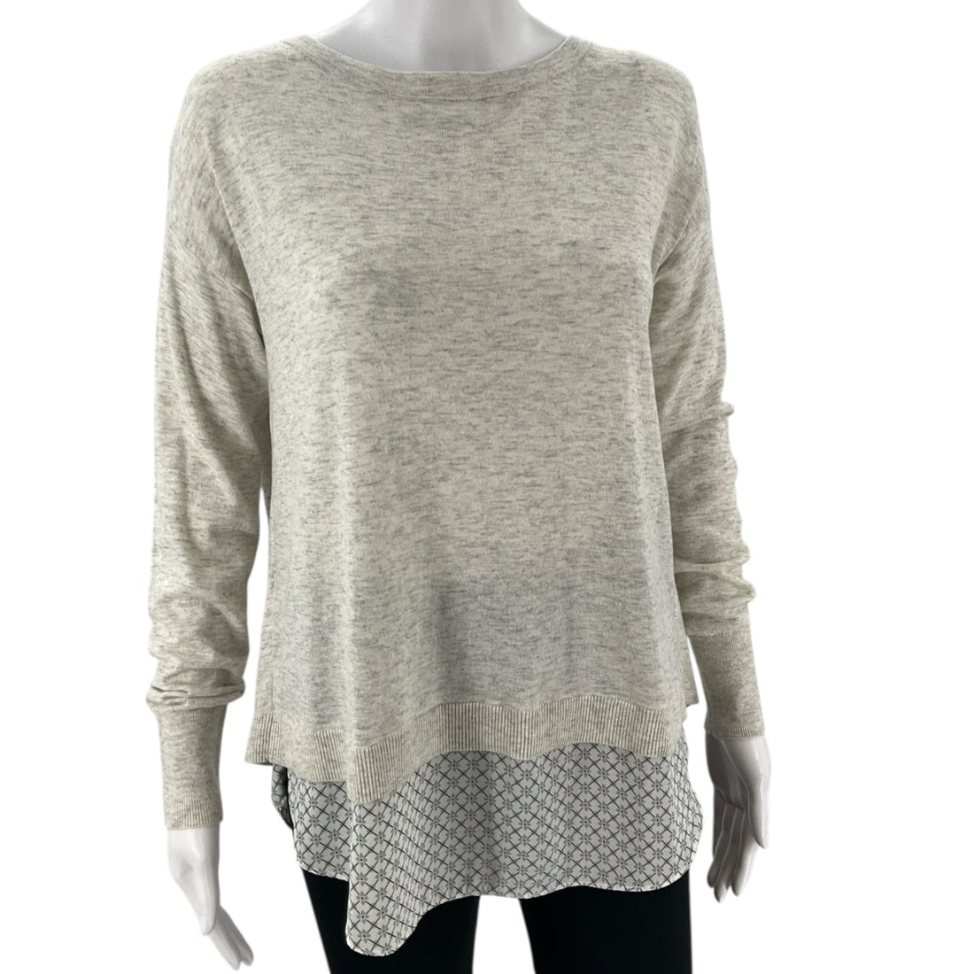 Loft Gray Solid Ladies Pre-Owned New with Tags Top - Size Small - Margaret’s Fine Consignment