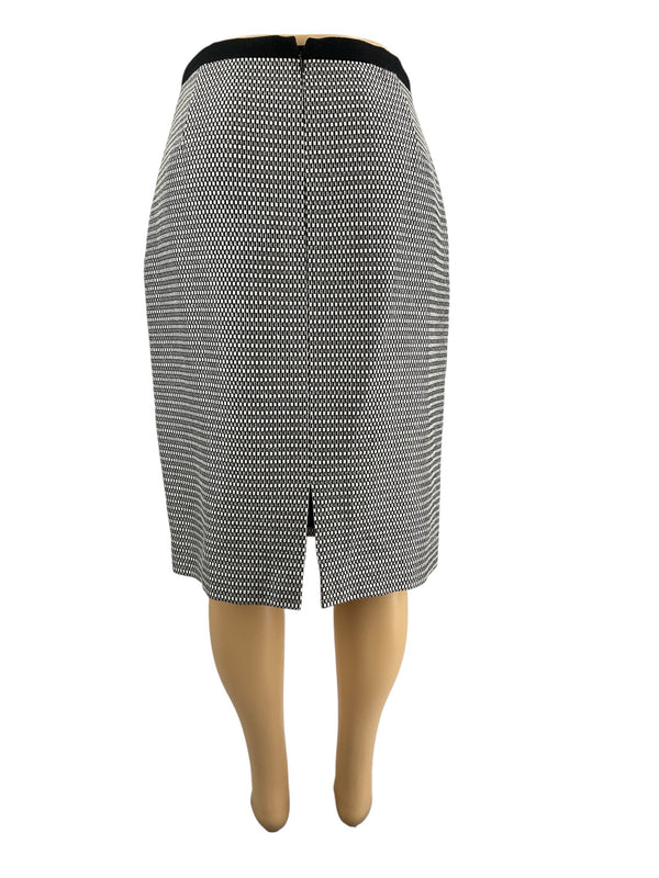 Doncaster Black White Print Skirt – Size 12, Excellent Pre-Owned - Margaret’s Fine Consignment