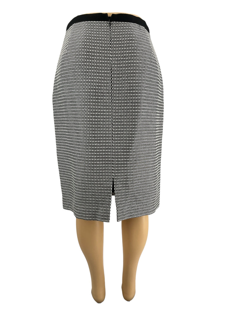 Doncaster Black White Print Skirt – Size 12, Excellent Pre-Owned - Margaret’s Fine Consignment