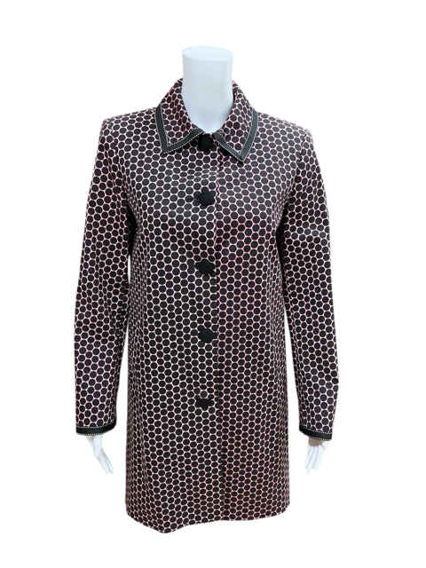 Skirtin Around Size 2 Black/pink Polka Dot Pre-Owned Jacket, consignment