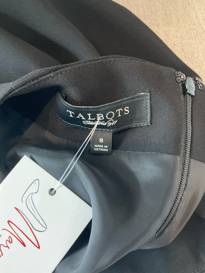 Talbots Classic Black Triacetate Blend Midi Skirt Size 8