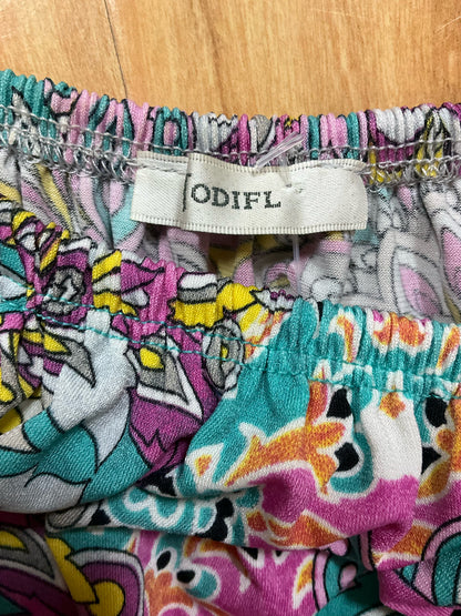Jodifl Boho Paisley Print Off-Shoulder Tunic Dress Size Small