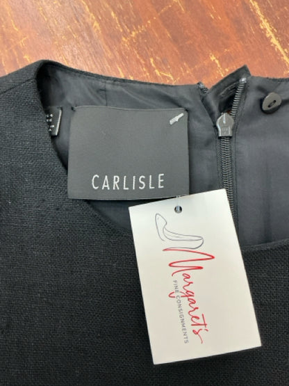 Carlisle Silk Sheath Little Black Dress with Gold Chain Waist Detail Size 4 - ONLINE ONLY