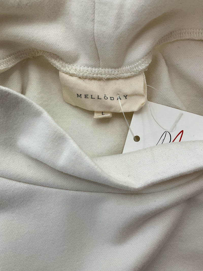 Melloday Cream Solid Pre-Owned Ladies Top - Size Large