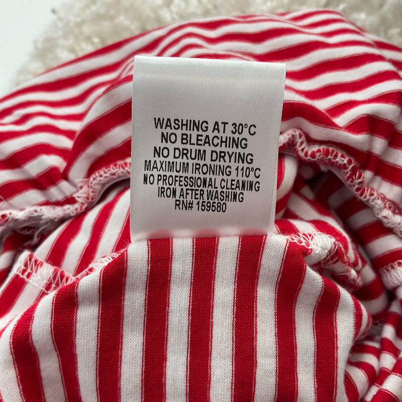 Pink Lily Red White Stripe Romper – Size Small, Excellent Pre-Owned - Margaret’s Fine Consignment