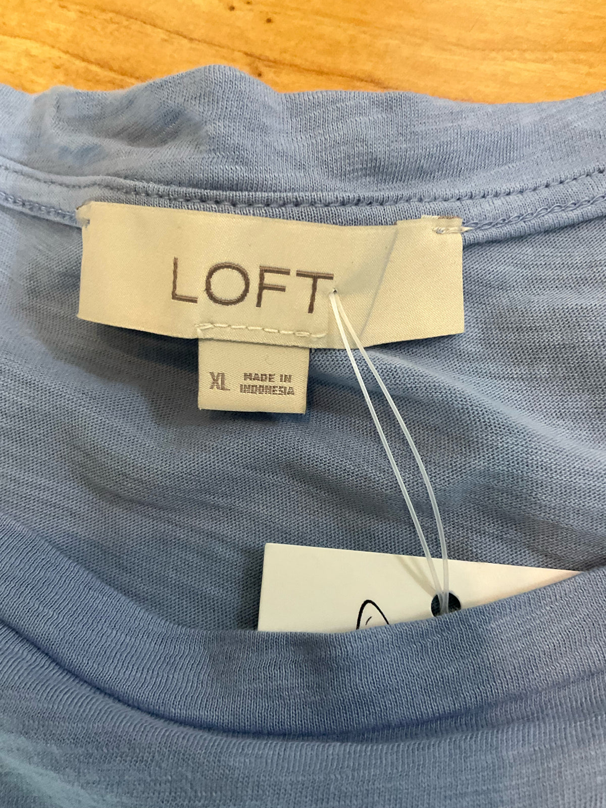 LOFT Blue Eyelet Flutter Sleeve Cotton Top | Size XL - ONLINE ONLY