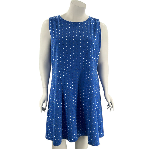 Talbots Blue/White Polka Dot Pre-Owned Ladies Dress - Size 3X - Margaret’s Fine Consignment