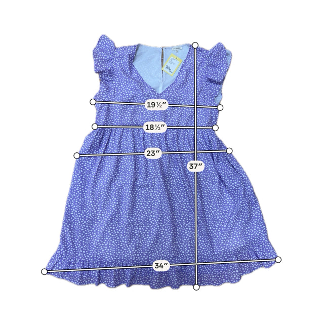 Jodifl purple/white Babydoll Lavender Polka Dot Flutter Sleeve Ruffle Dress Size Medium - Size M