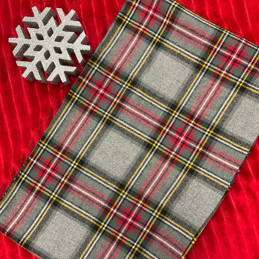 Thistle & Stitch gray/red Plaid scarf