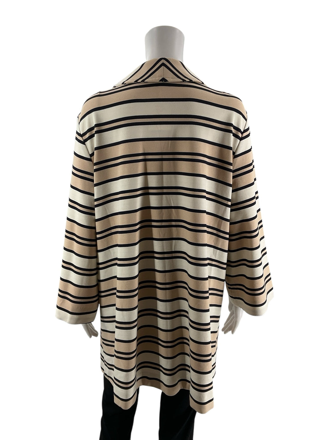 Sara Campbell Tan/Cream Stripe Pre-Owned Ladies Jacket - Size XL - Margaret’s Fine Consignment