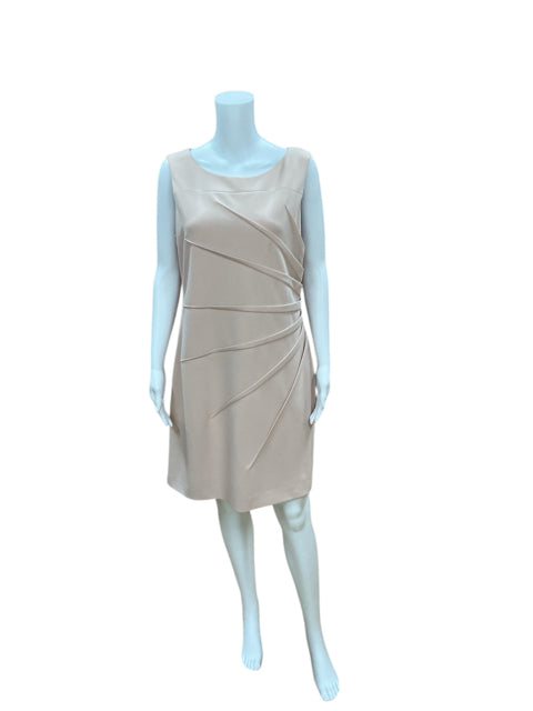 Calvin Klein Blush Solid Pre-Owned Ladies Dress - Size 14