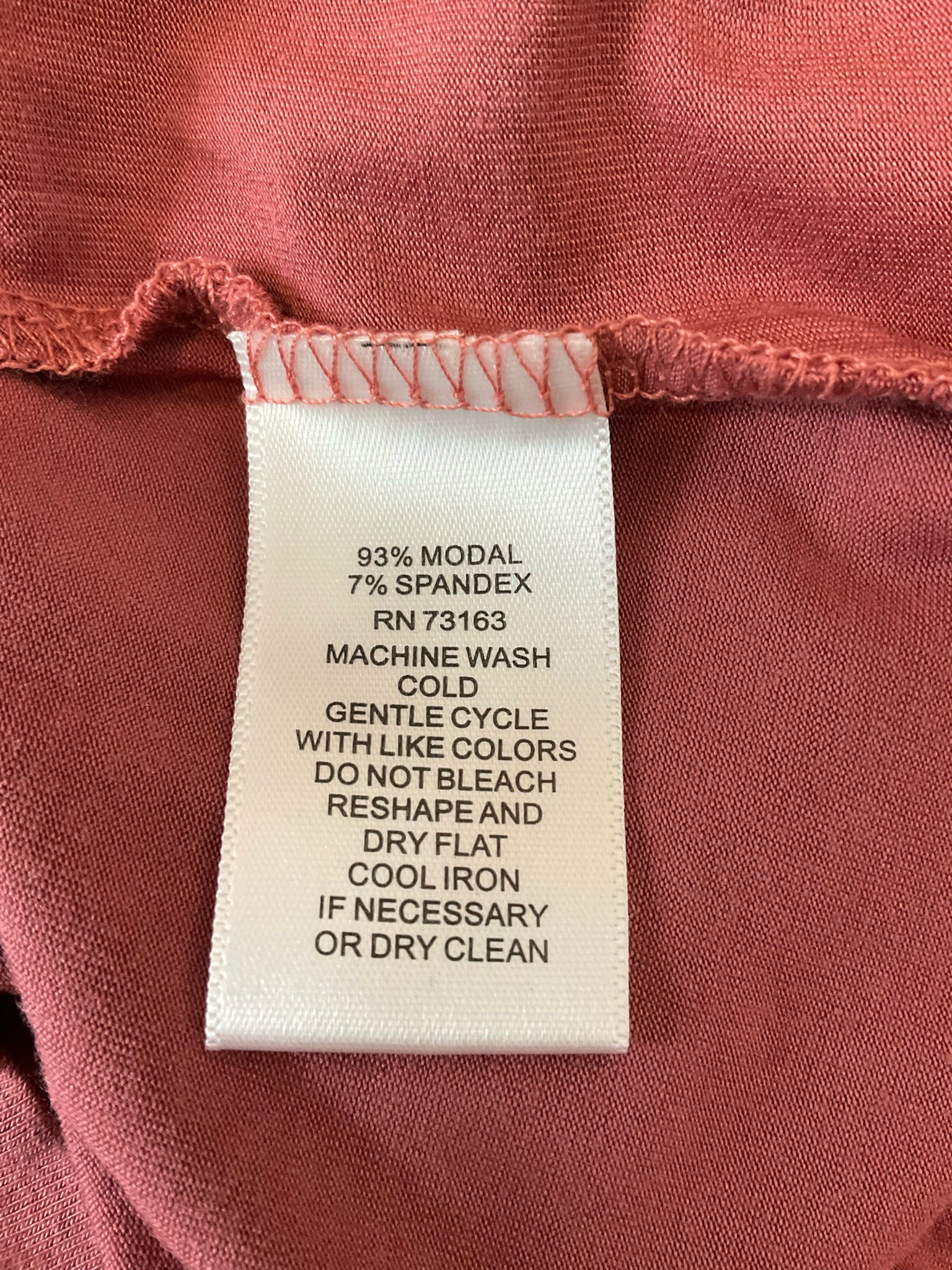 Cable &amp; Gauge Salmon Pink Modal Blend Tunic Top 3/4 Sleeve Size XL