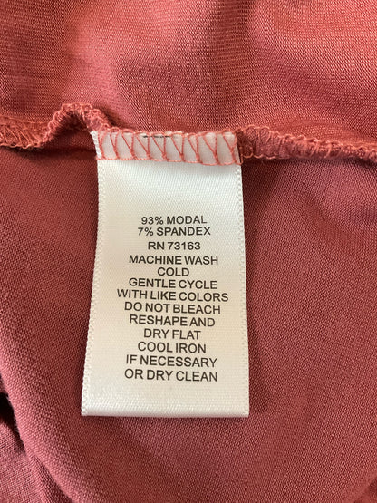 Cable &amp; Gauge Salmon Pink Modal Blend Tunic Top 3/4 Sleeve Size XL