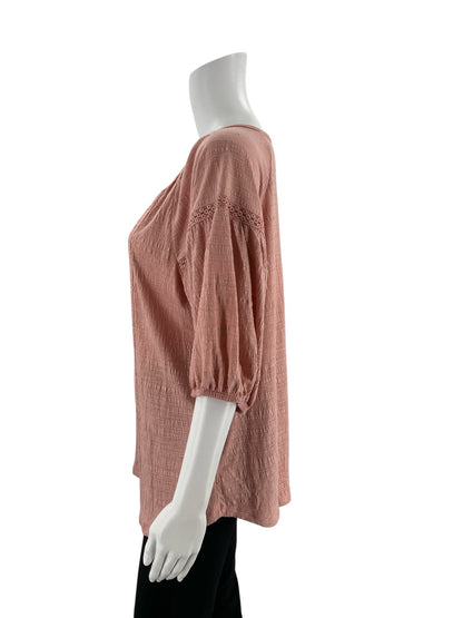 Adrienne Vittadin Pink Solid Pre-Owned Ladies Top - Size Large - Margaret’s Fine Consignment