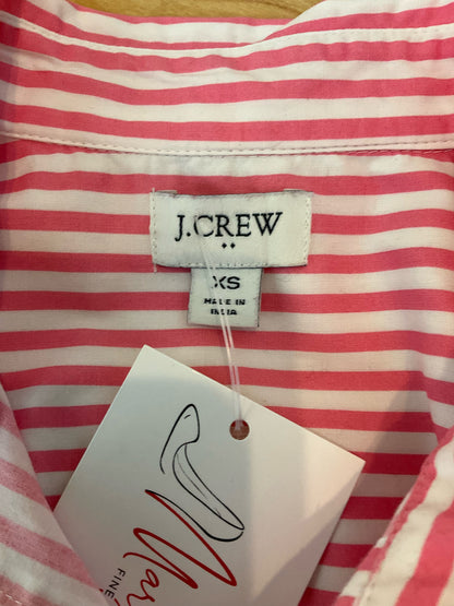 J. Crew Striped Sleeveless Button-Down Top Pink White XS