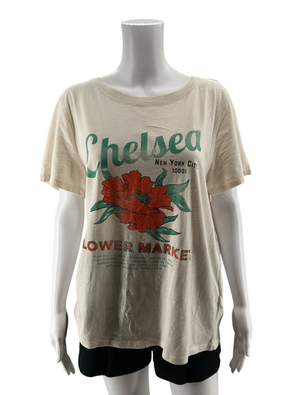 J.Crew Chelsea Flower Market NYC Graphic Tee Re-Imagined Cotton Top XL