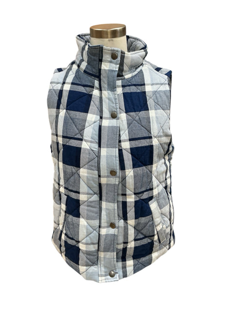 Staccato Size S blue/white Plaid Vest