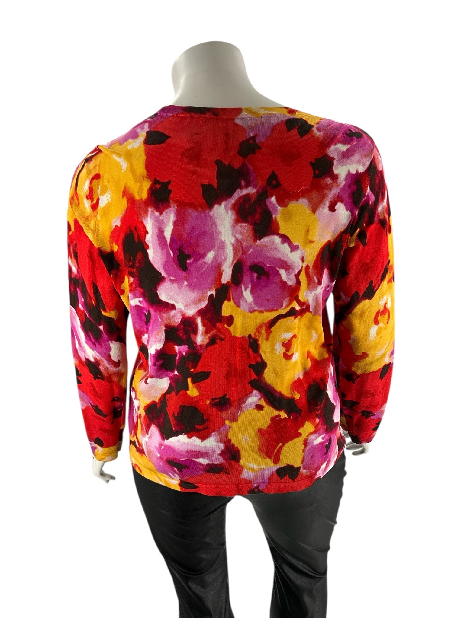Jones New York Multi Floral Pre-Owned Ladies Top - Size 1X